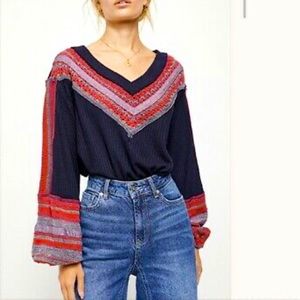 Free People A Line Crochet Sweater